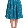 New In Banned Regatta Girl 50's Swing Skirt Blue