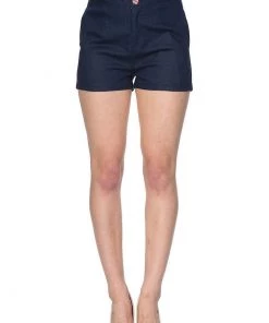 New In Banned Diner Days 50's Shorts Dark Blue
