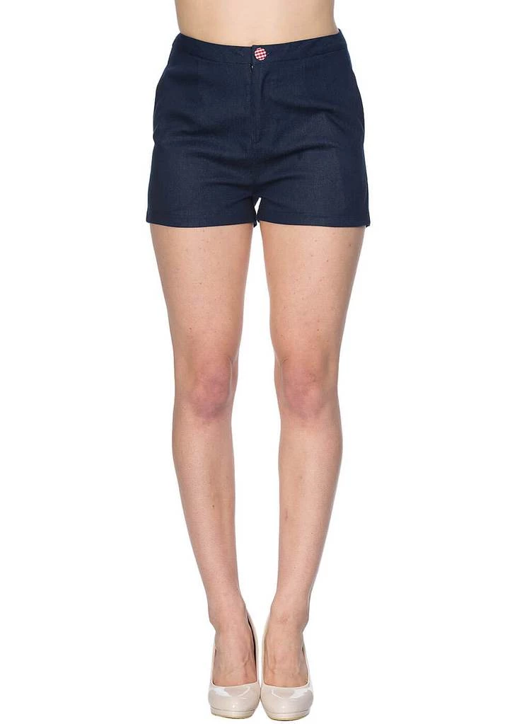 New In Banned Diner Days 50's Shorts Dark Blue
