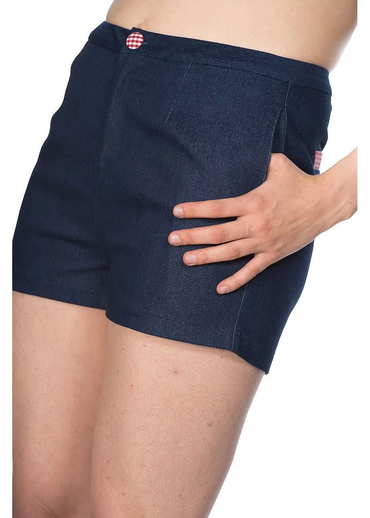 New In Banned Diner Days 50's Shorts Dark Blue