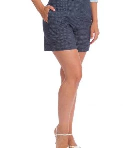 Banned Spot Perfection Polkadot 50's Shorts Navy Blue New In