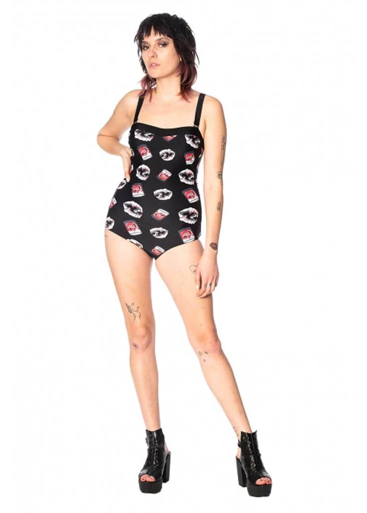 New In Banned Glampire Swimsuit Black