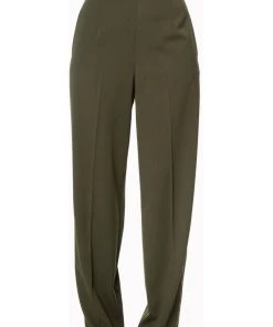 Banned Party On 40's Pantalon Trousers Dark Green New In