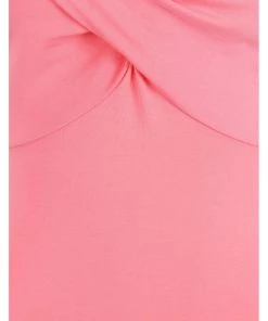 New In Banned Wrap Front 50's Top Coral