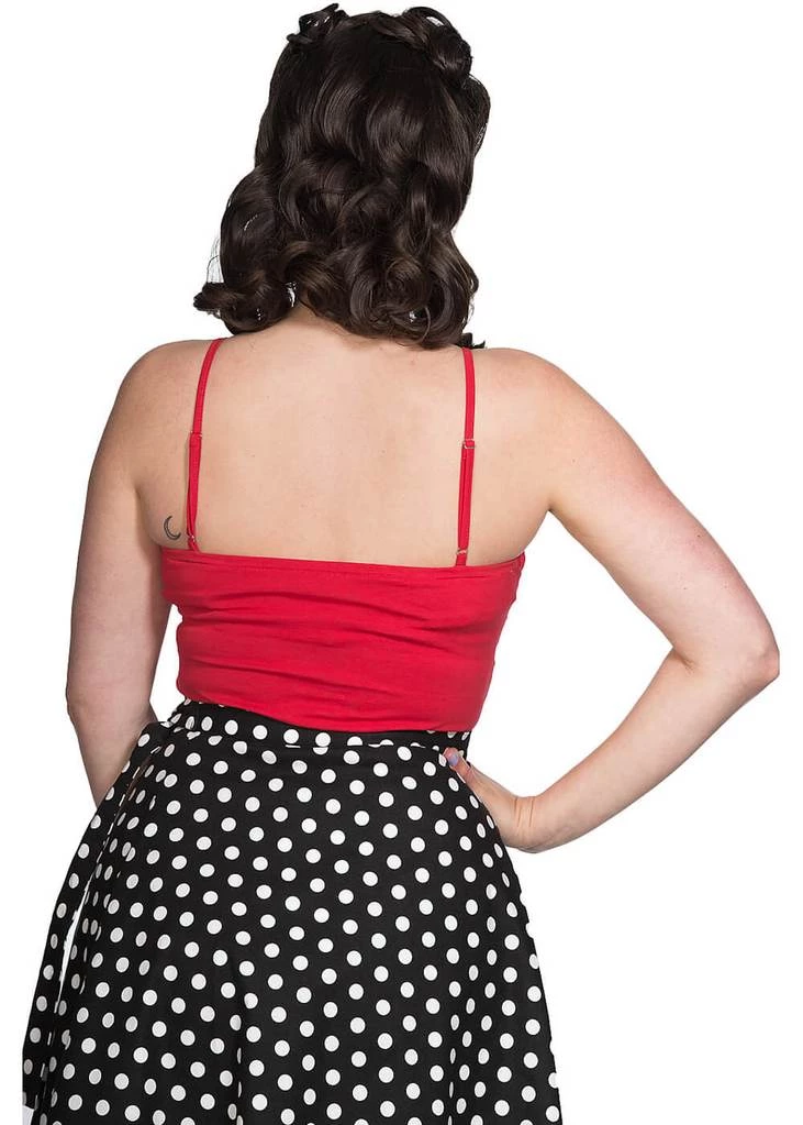 New In Banned Wrap Front 50's Top Red