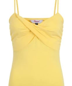 New In Banned Wrap Front 50's Top Yellow