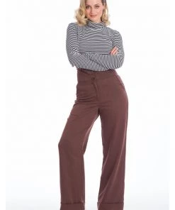 Banned Winter Stripe 60's Top Black New In