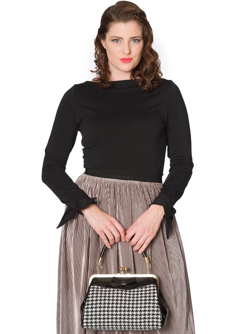 Banned Bow 60's Top Black New In