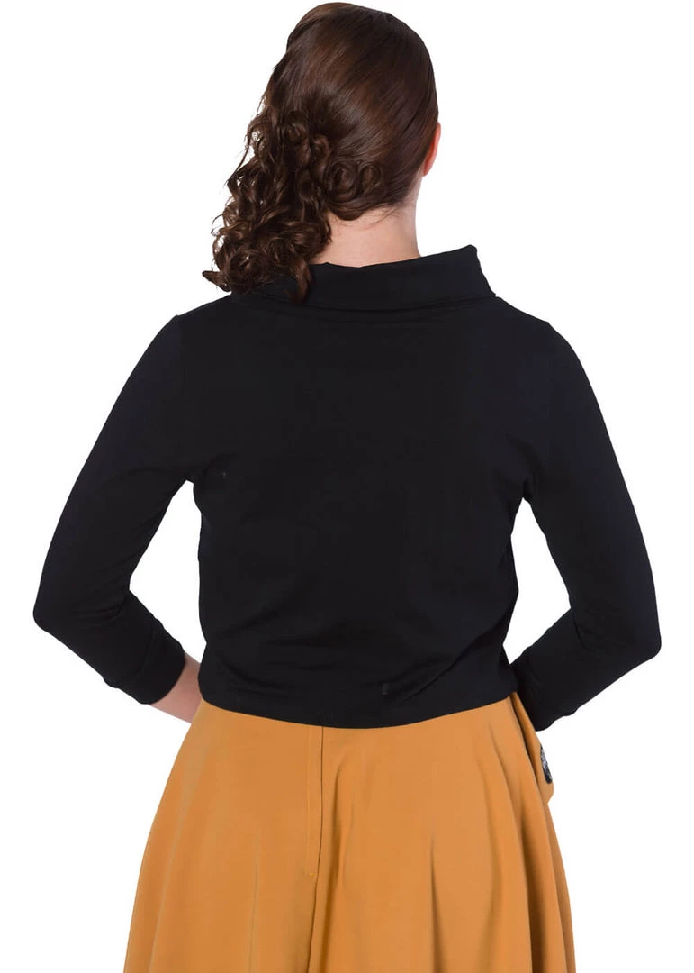 Banned Katy Bardot 60's Top Black New In