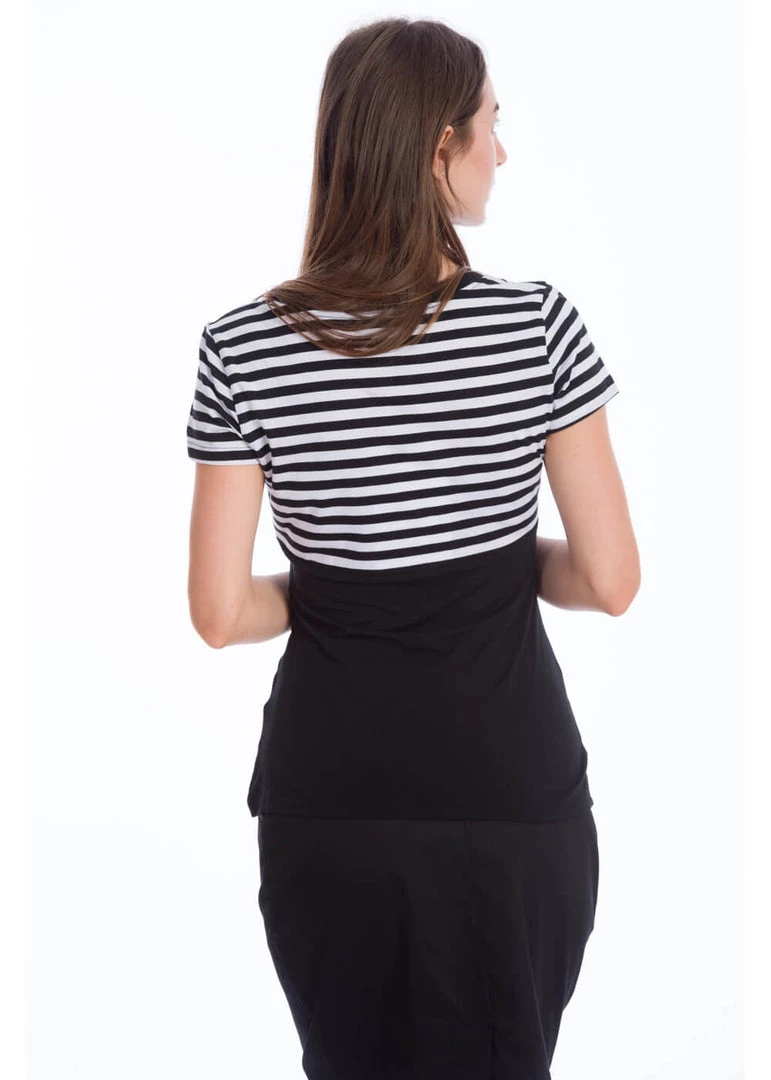 Banned Candy Stripe Sailor 40's Top Black New In