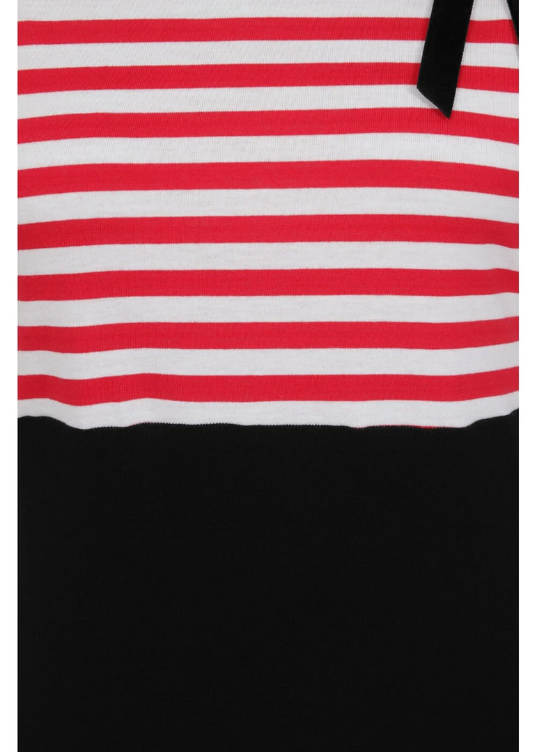 New In Banned Candy Stripe Sailor 40's Top Red