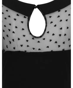 New In Banned Dark Heart Desire 50's Top Black