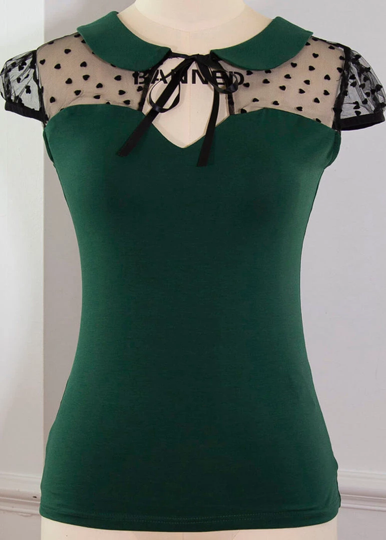 Banned Dark Heart Desire 50's Top Green