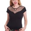 Banned Smoulder Polkadot 50's Top Black