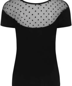Banned Smoulder Polkadot 50's Top Black