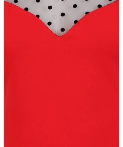 Banned Smoulder Polkadot 50's Top Red