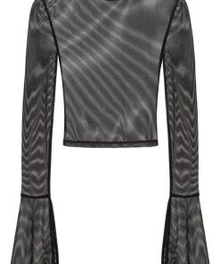 New In Banned Morwenna Bat Mesh 80's Top Black