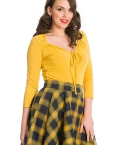 Banned Dream Big Jersey Top Mustard New In