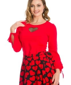 Banned Hearts 50's Top Red