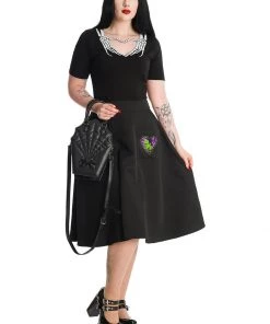 Banned Skeleton Heart Top Black New In