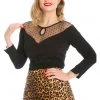 New In Banned Evita Evening 50's Top Black