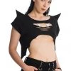 Banned Moonchild Bat Top Black