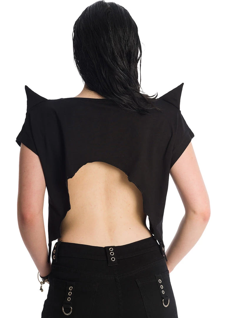 Banned Moonchild Bat Top Black