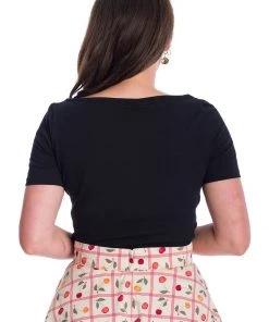 Banned Rose Top Black