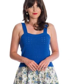 Banned Dora Strap 50's Top Blue