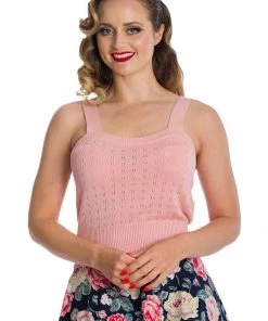 Banned Dora Strap 50's Top Pink