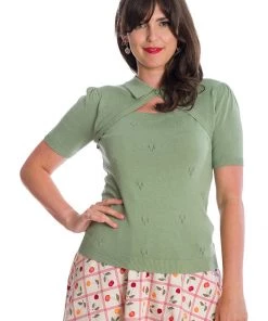 Banned Beth 40's Top Green