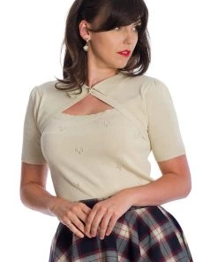 New In Banned Beth 40's Top Ivory