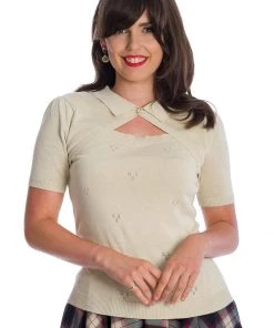New In Banned Beth 40's Top Ivory