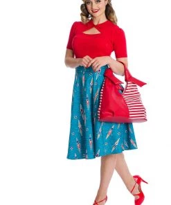 Banned Beth 40's Top Red New In