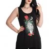 New In Banned Ishtar Skeleton Rose T-Shirt Black