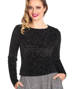 Banned Evening Rose 50's Top Black New In