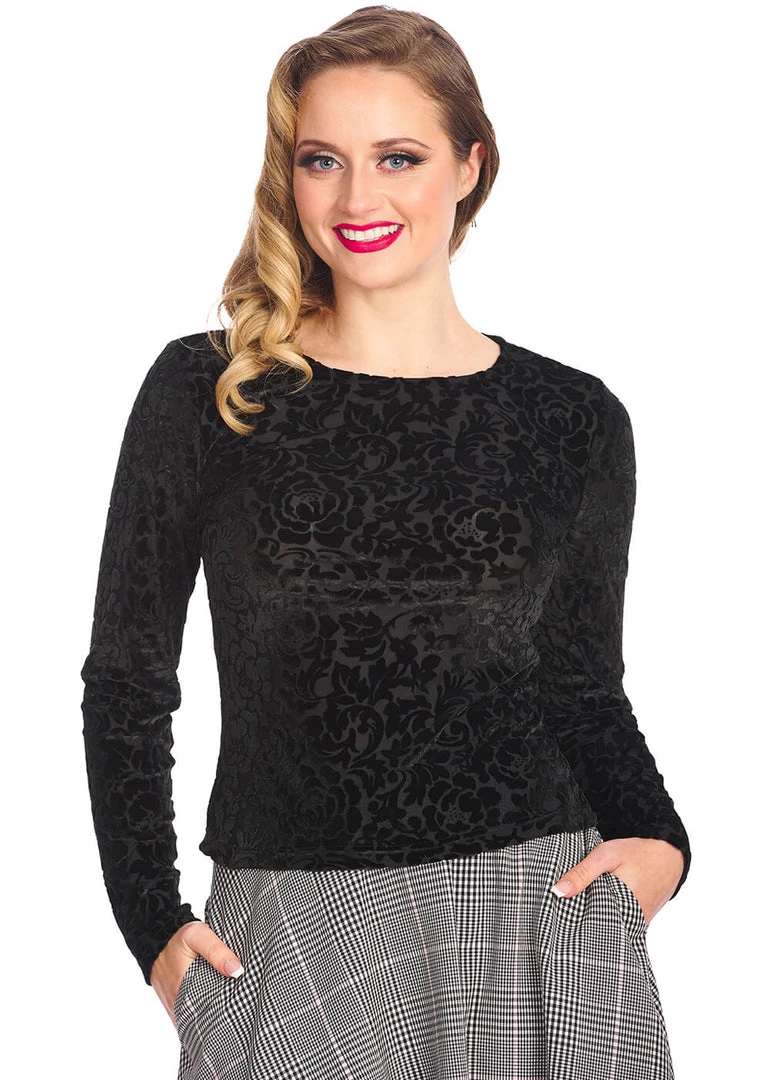 Banned Evening Rose 50's Top Black New In