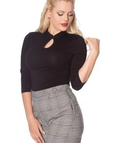 Banned Peekaboo 40's Top Black