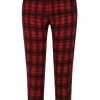 New In Banned Blackwell Tartan 60's Trousers Red