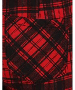New In Banned Blackwell Tartan 60's Trousers Red
