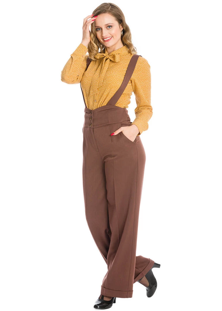 Banned Her Favorites 40's Trousers Brown New In