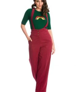 New In Banned Her Favorites 40's Trousers Burgundy