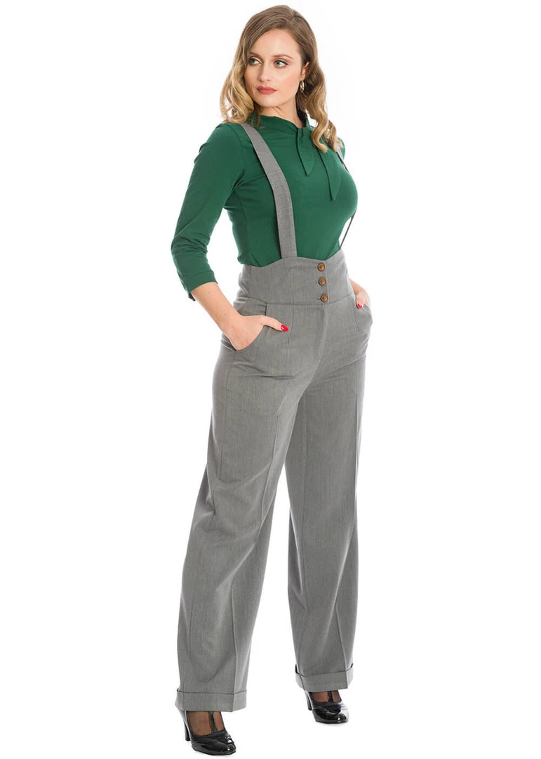 New In Banned Her Favorites 40's Trousers Grey