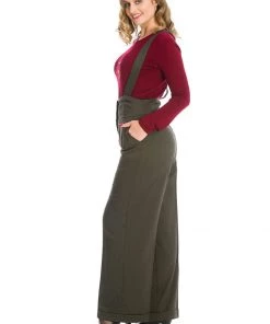 Banned Her Favorites 40's Trousers Green New In