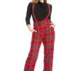 New In Banned Tartan 40's Trousers Red