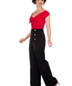 Banned Adventures Ahead 40's Trousers Black