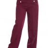 New In Banned Adventures Ahead 40's Trousers Burgundy
