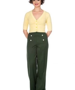 Banned Adventures Ahead 40's Trousers Dark Green New In