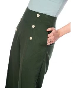 Banned Adventures Ahead 40's Trousers Dark Green New In