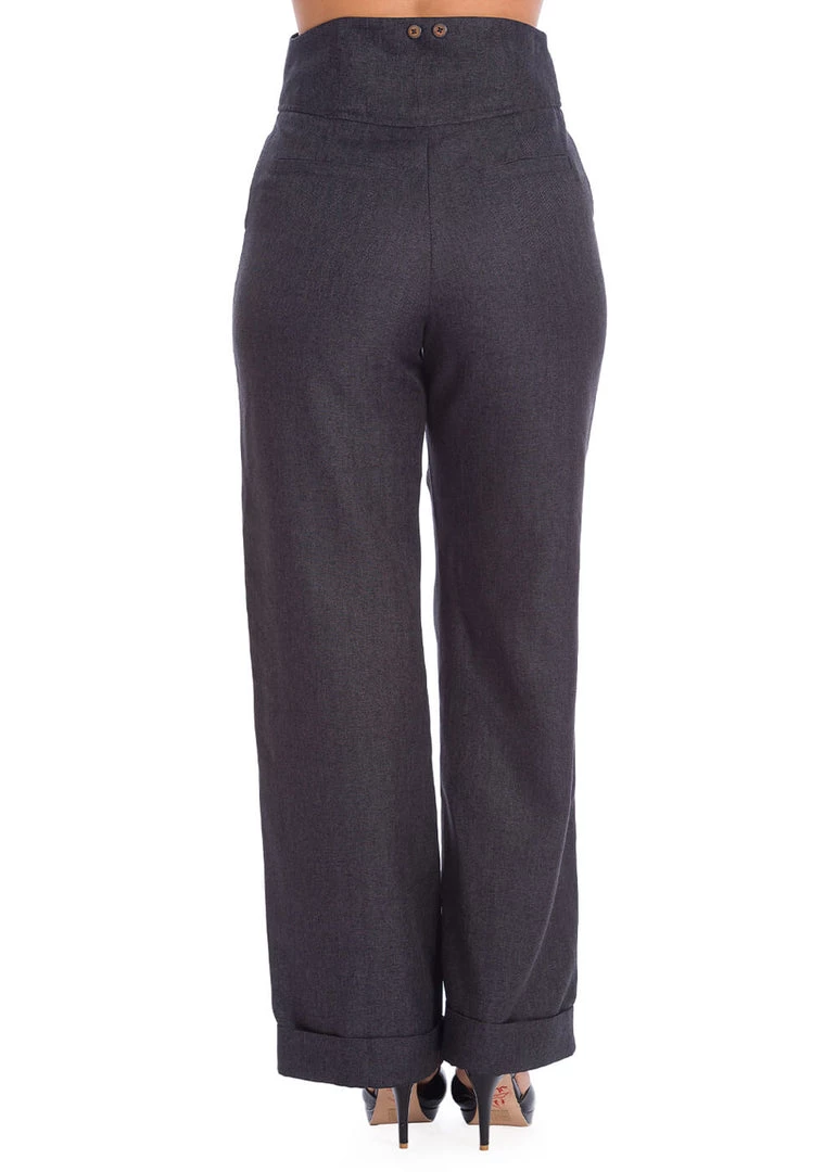 Banned Sassy 40's Trousers Grey